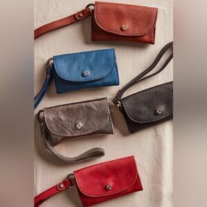 NWT Free People Leather Bag Lanyard In Black